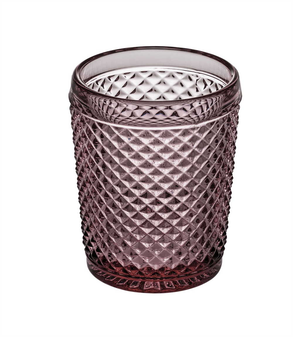PEMBE CAM SU BARDAĞI SETİ 280 ML BICOS COLLECTION