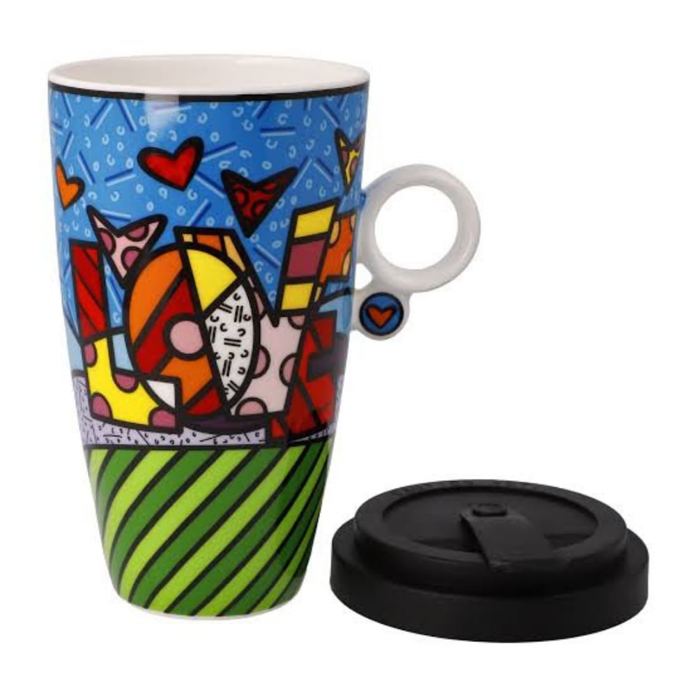 ROMERO BRITTO Mug to Go Love