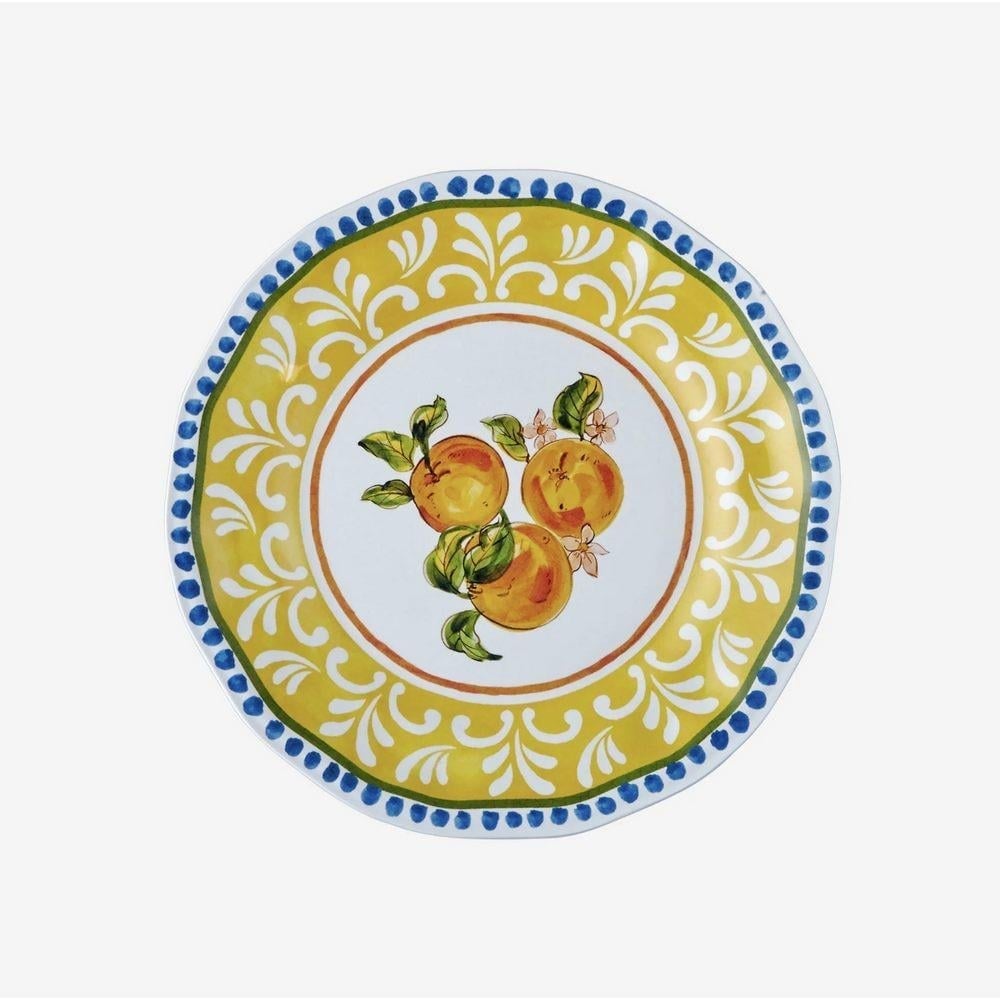 SORENTO YELLOW WHITE PLATE 23 CM