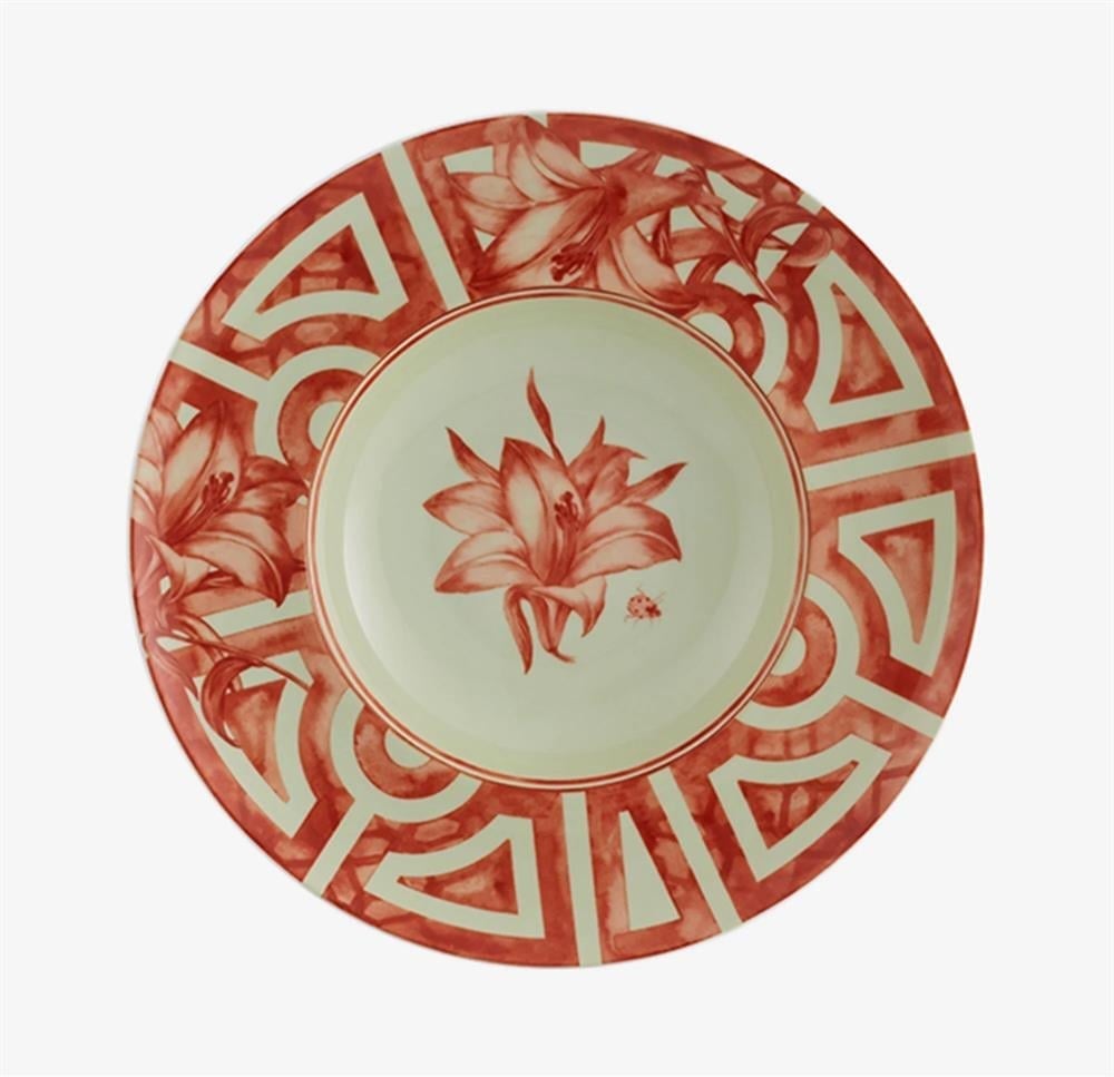 TURUNCU PORSELEN ÇUKUR TABAK 25 CM