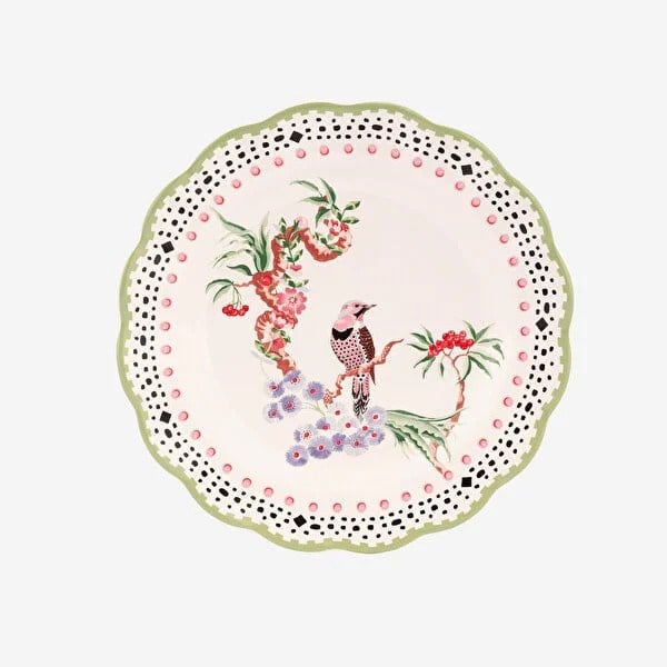 Cath Kidston Yeşil Porselen Kahvaltı Tabağı 21 Cm
