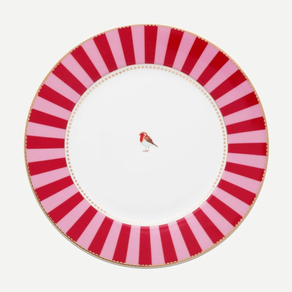 Pip Studio Kırmızı Pembe Porselen Yemek Tabağı 26,5 Cm