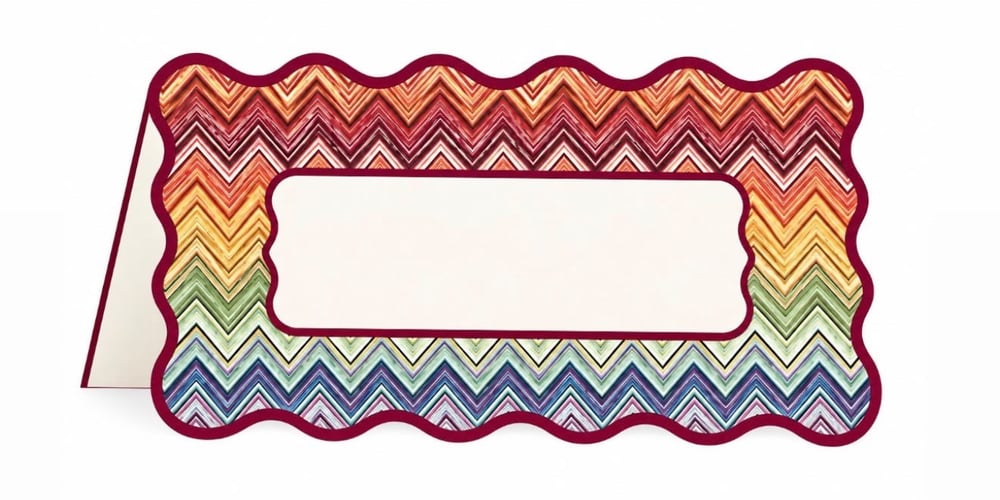 Zigzag Rainbow Masa Kartı 12'li