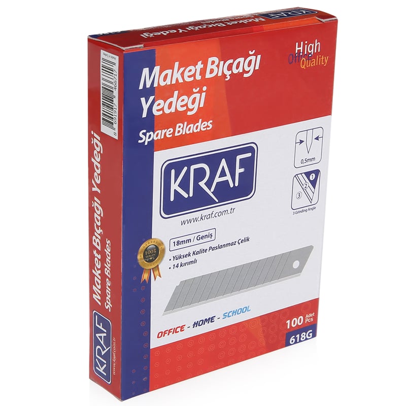 KRAF MAKET BIÇAĞI YEDEĞİ GENİŞ 100 LÜ 618G