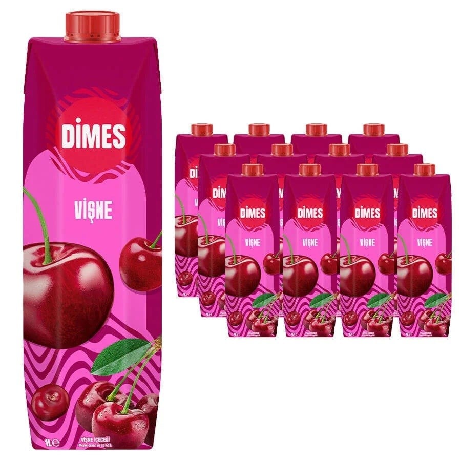 Dimes Meyveli İçecek Vişne 1 Lt 12'li