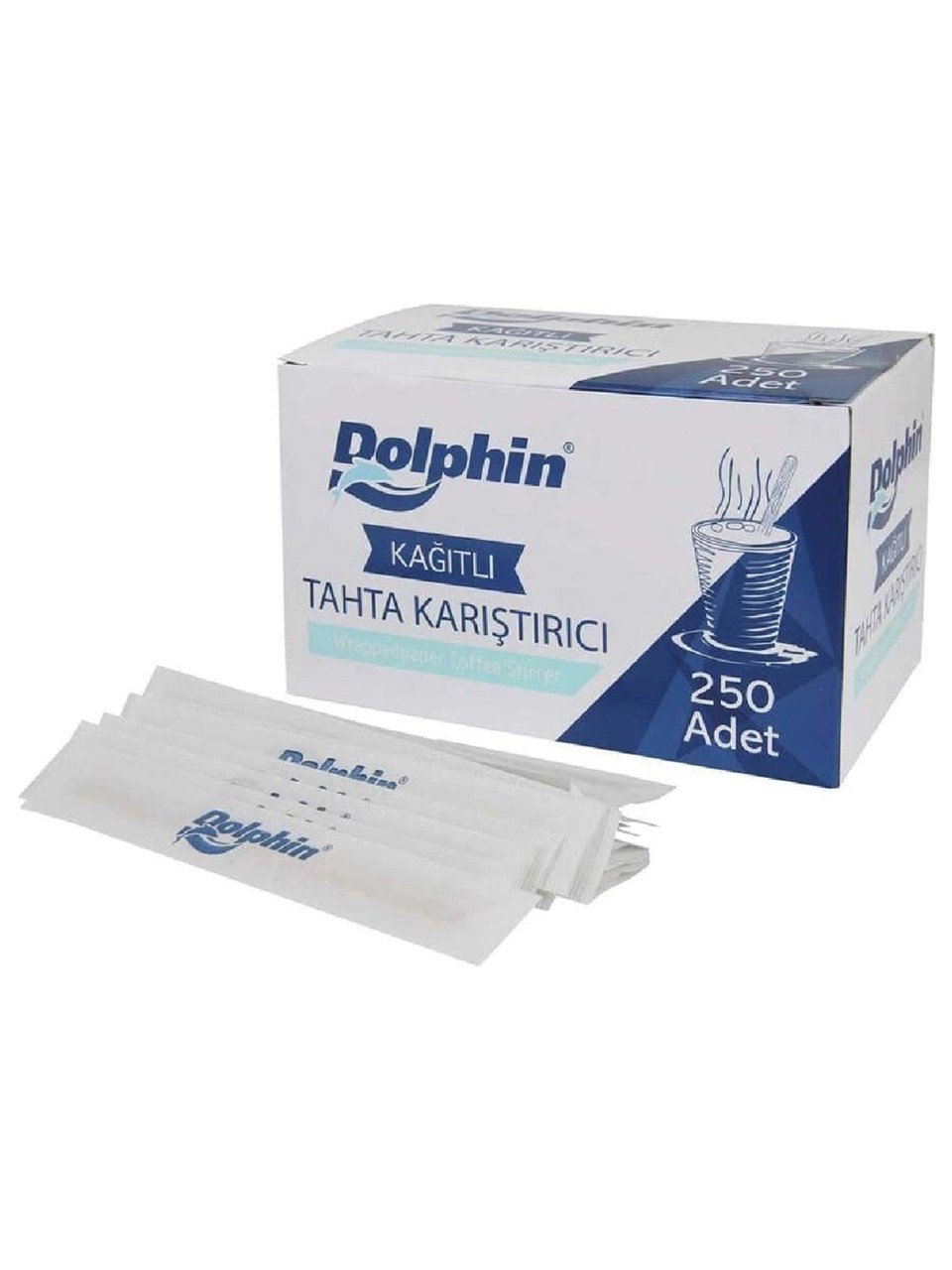 Dolphin Kağıt Sargılı Tahta Karıştırıcı 11 cm - 250'LI