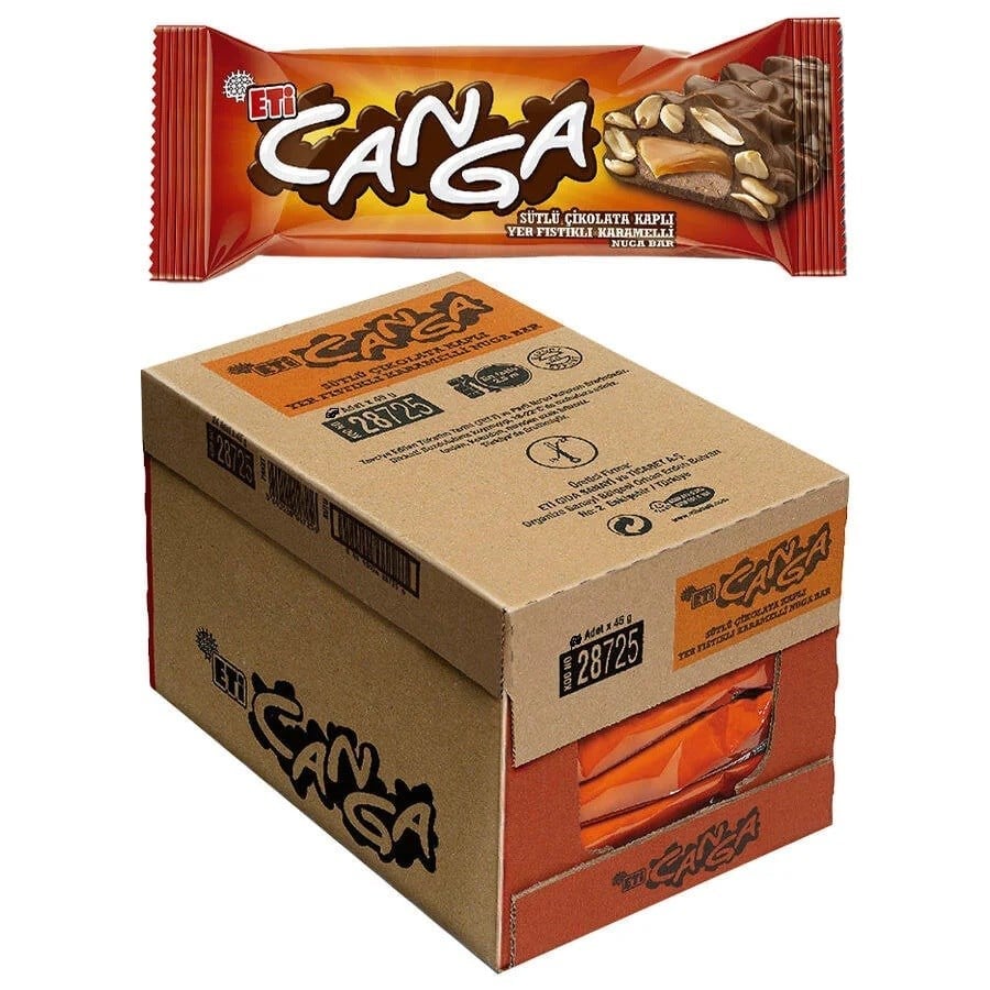 Eti Canga Yer Fıstıklı Çikolatalı Bar 45 g x 16 Adet