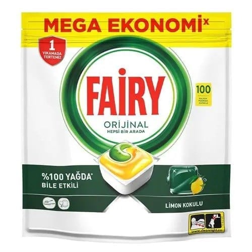 Fairy Hepsi Bir Arada Bulaşık Makinesi Deterjanı Tableti 100'lü
