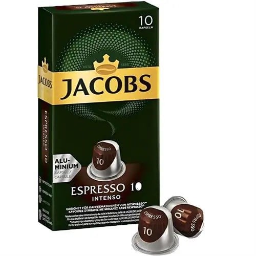 Jacobs Espresso 10 Intenso Nespresso Uyumlu Kapsül Kahve 10 Adet