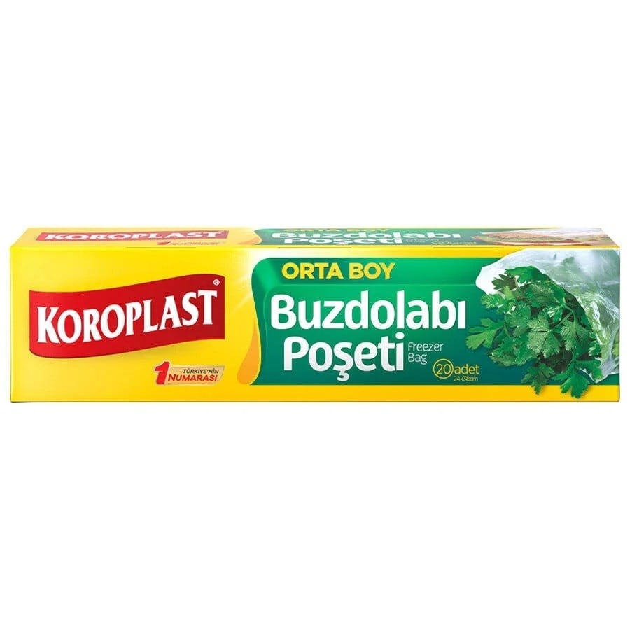 Koroplast Buzdolabı Poşeti Orta Boy 24 x 38 cm 20'li