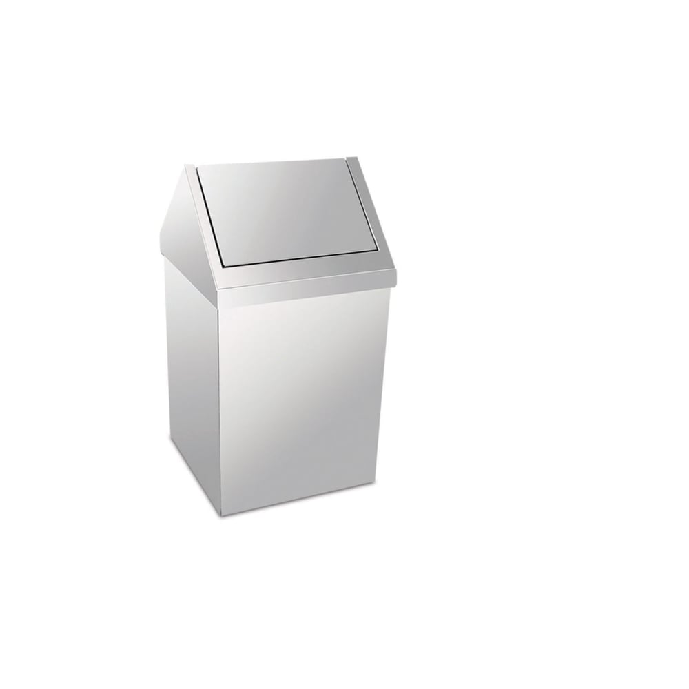 Krom Çatı Kapaklı Çöp Kovası 36 Lt.