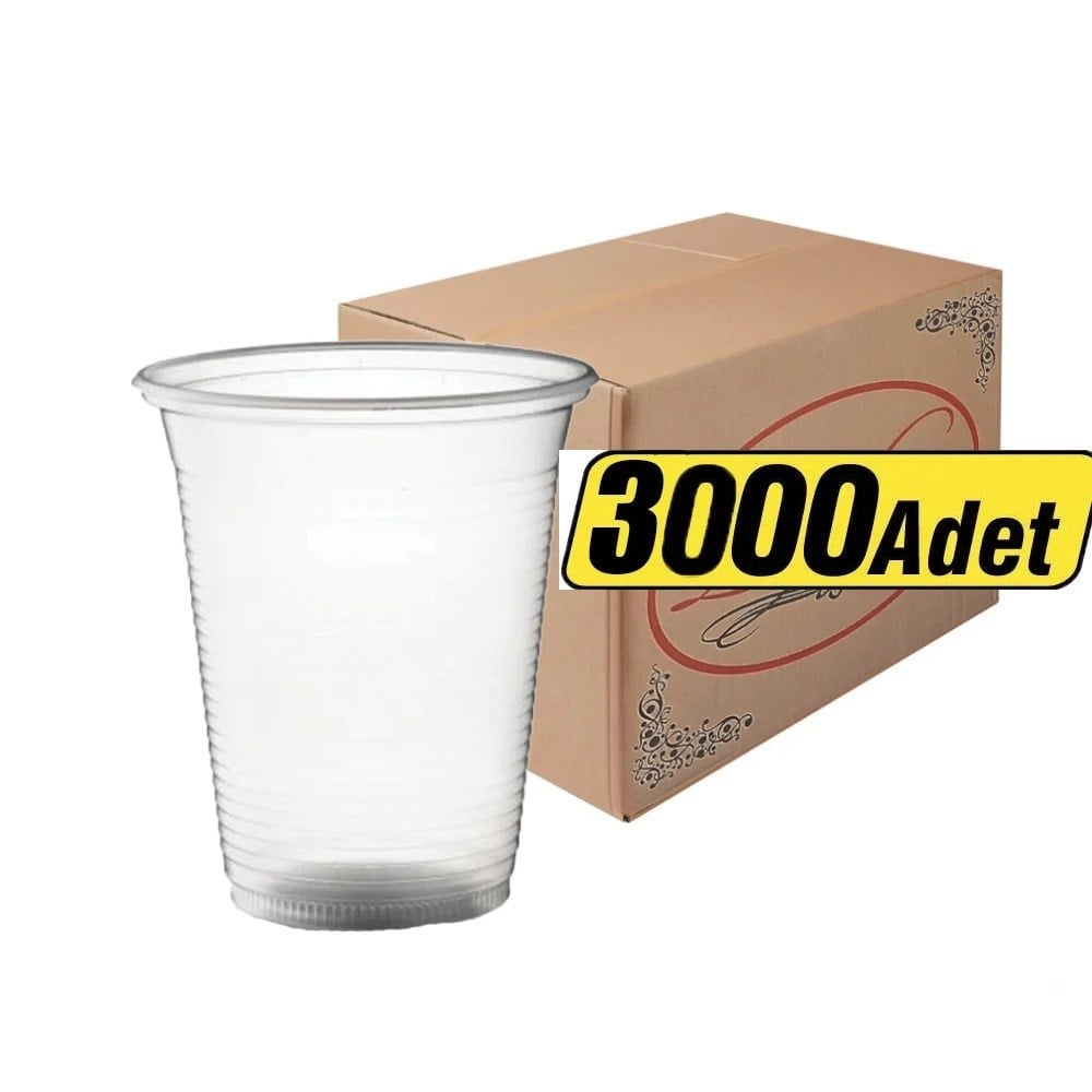 Plastik Otomat Bardağı 180 cc 3000'li Koli