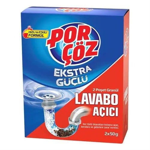 Porçöz Lavabo Açıcı Granül 2 x 50 gr