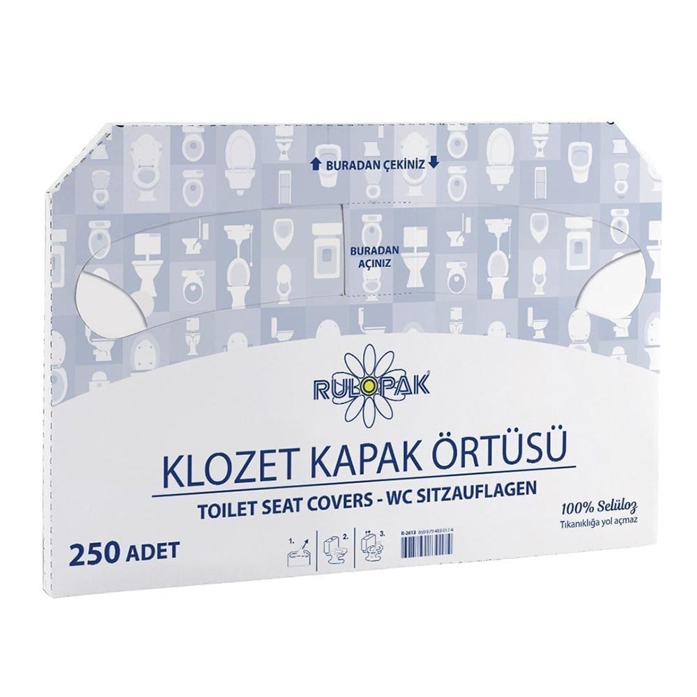 Rulopak Klozet Kapak Örtüsü  – Hijyen Paketi 250 Adet