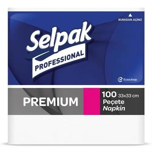 Selpak Professional Premium Peçete 33 x 33 cm 100'lü