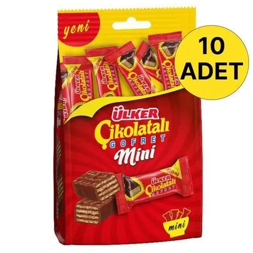 Ülker Çikolatalı Gofret Mini Çoklu Paket 82 g x 10 Adet