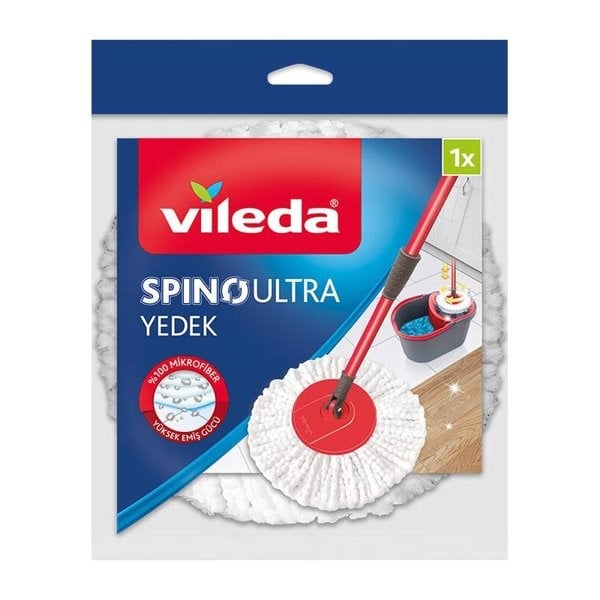 Vileda Spino Mikrofiber Paspas Yedeği - Beyaz