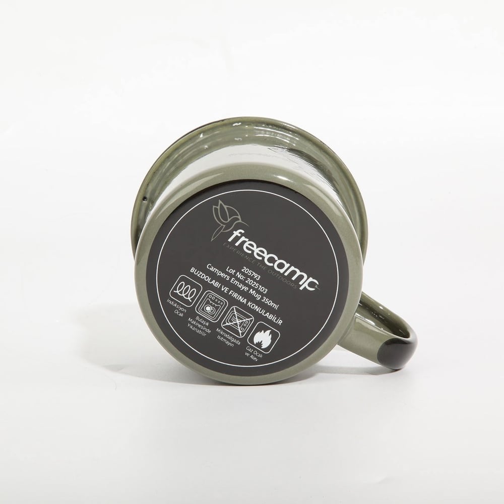 FreeCamp Campers Emaye Mug 350ml-YEŞİL