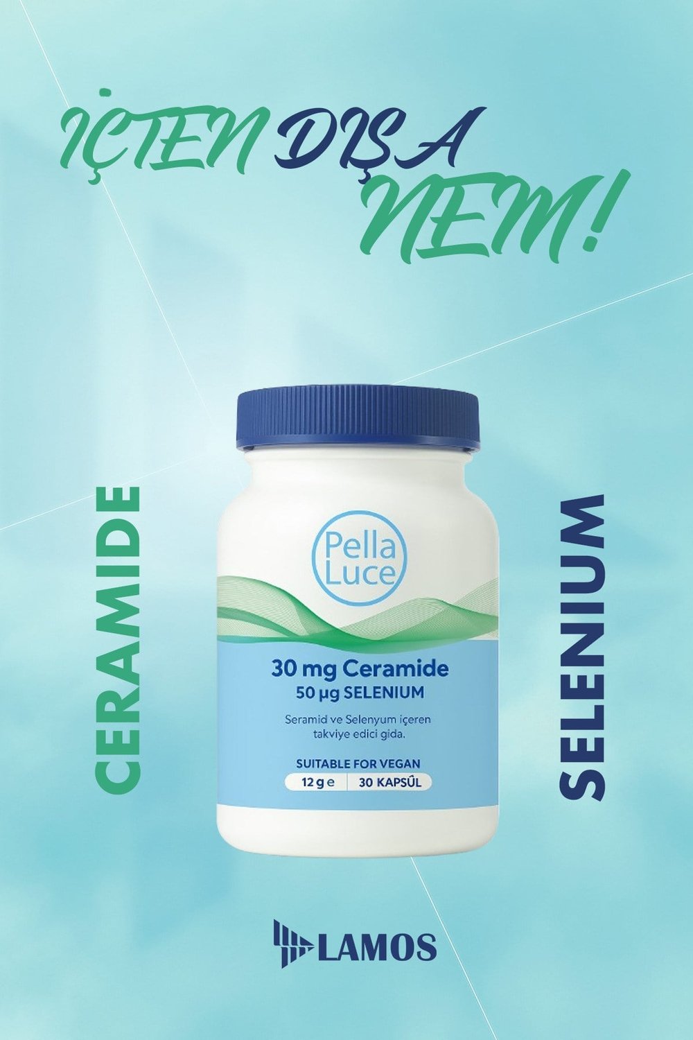 Pella Luce Ceramide Selenium 30 Kapsül cilde nem desteği