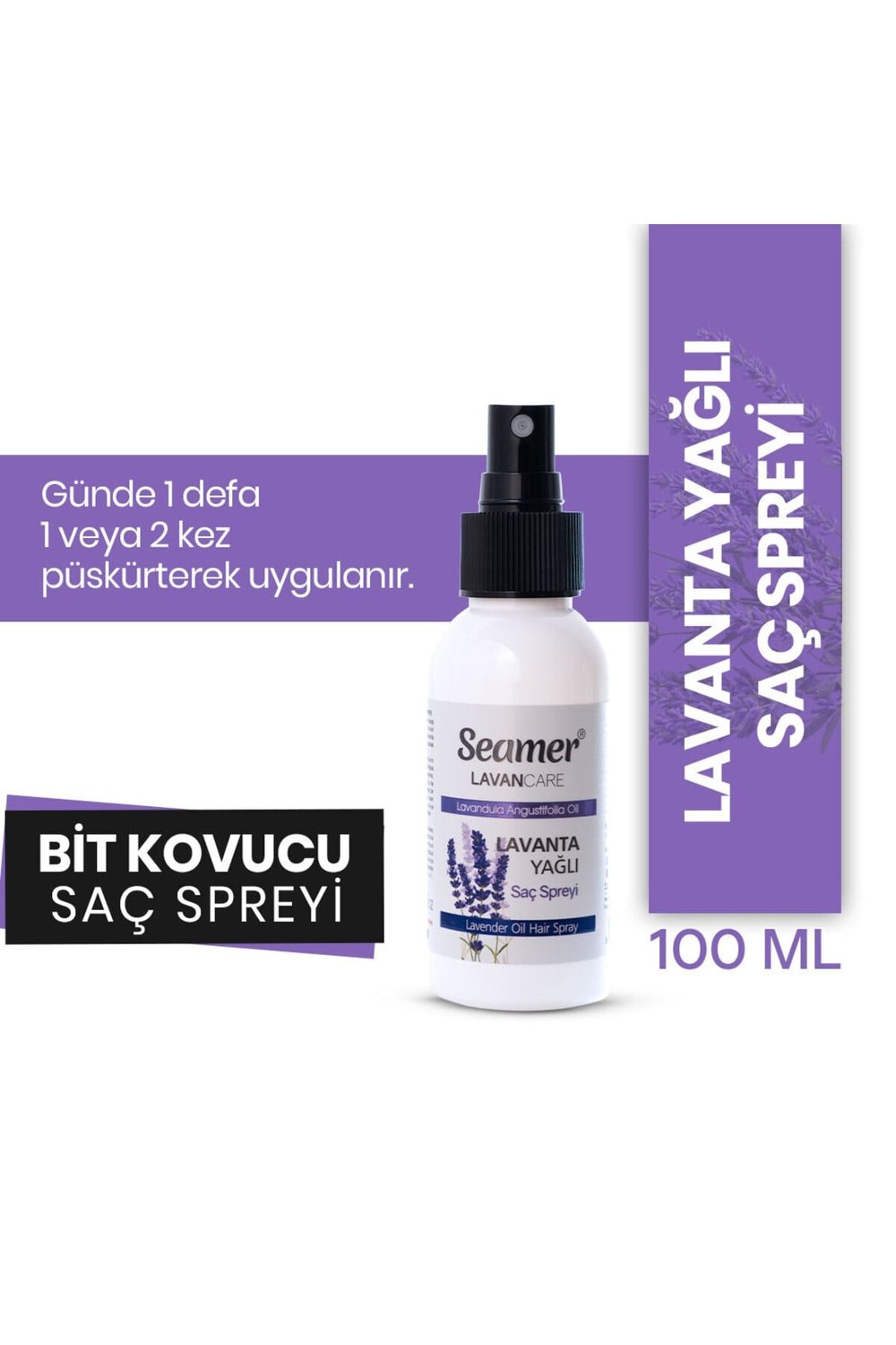 Seamer Lavanta Yağlı Saç Spreyi (bit-sirke engelleyici)