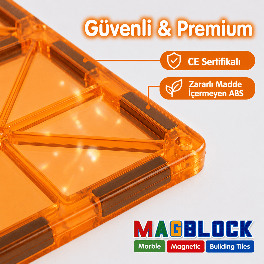 2 Adet 30x30 cm Ebatlarında Manyetik Kare Parça - Tüm Markalarla Uyumlu.