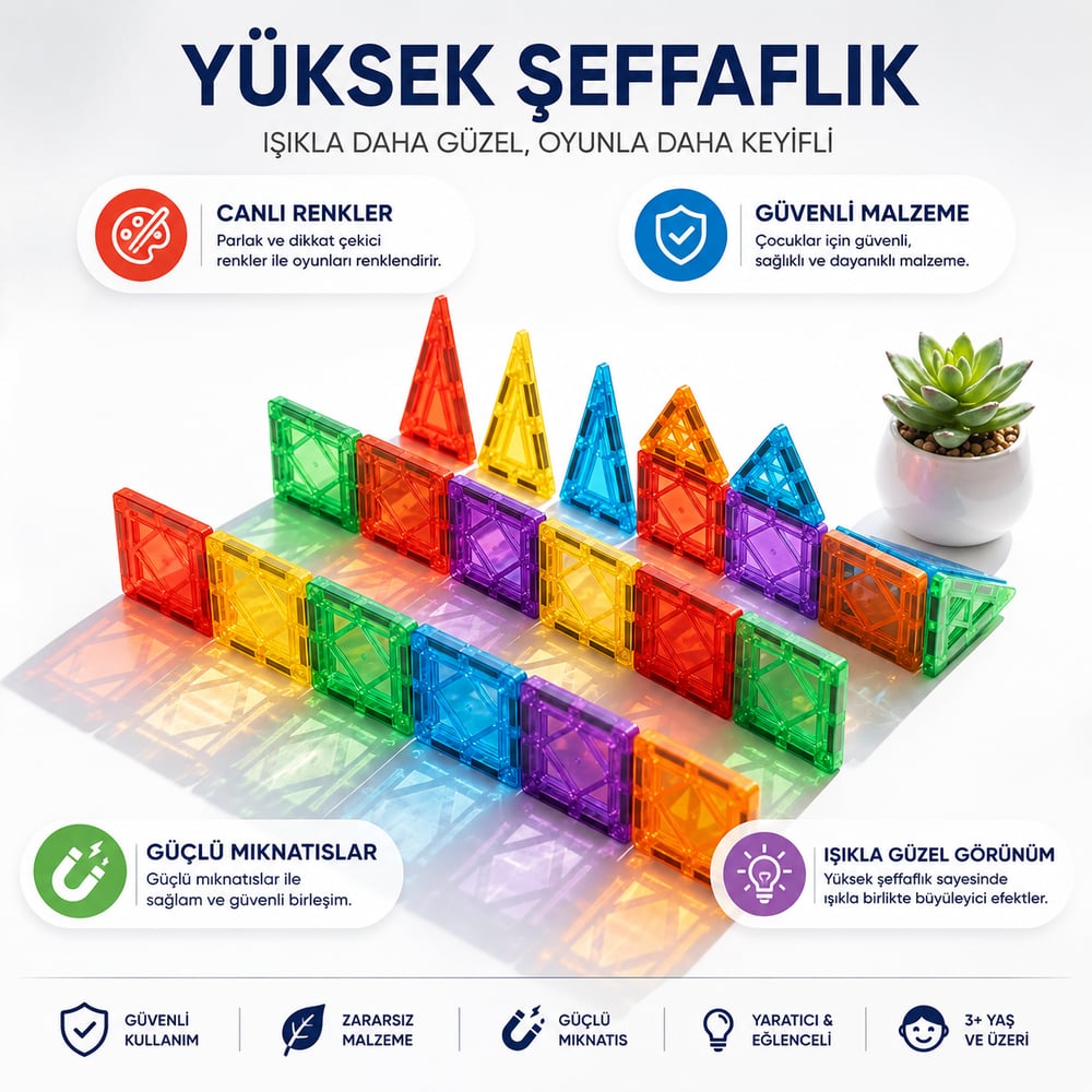 MagBlock Mini Manyetik Bloklar - Seyahat Seti 72 Parça