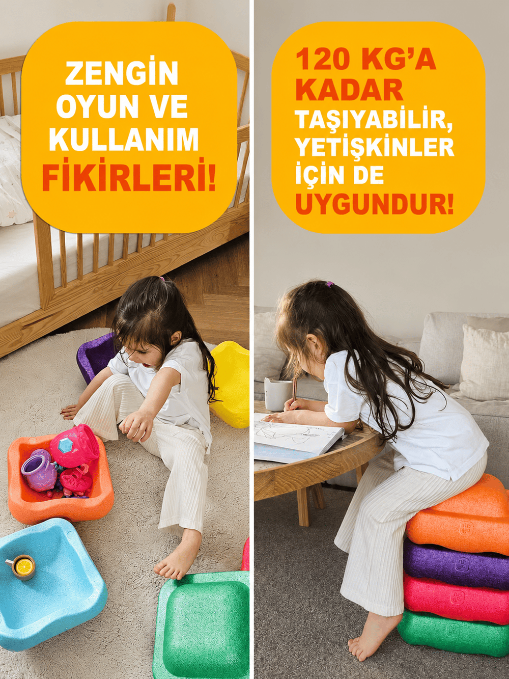 MagBlock Renkli Adım Taşları