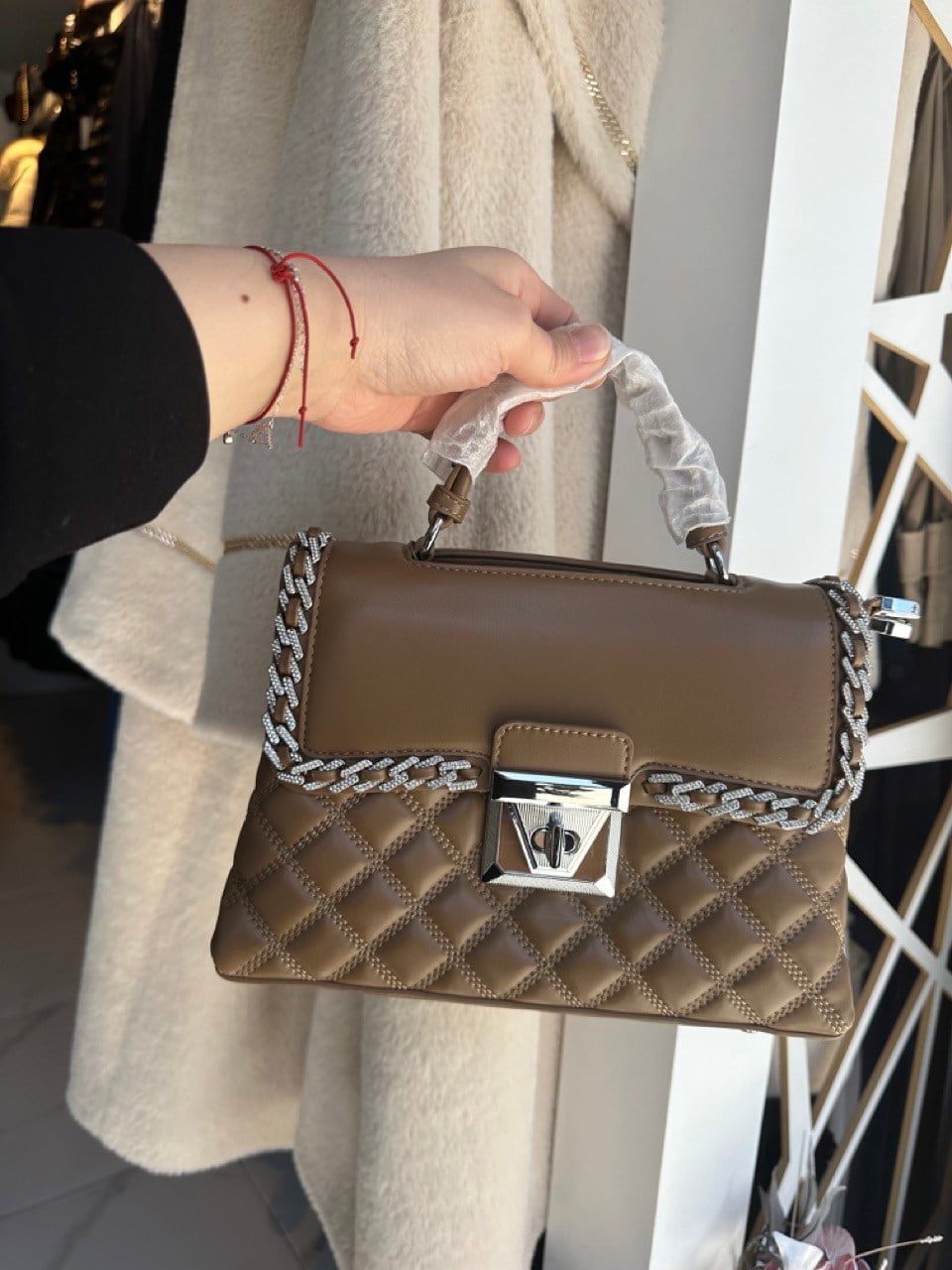27138 Kapitone Çanta TAUPE
