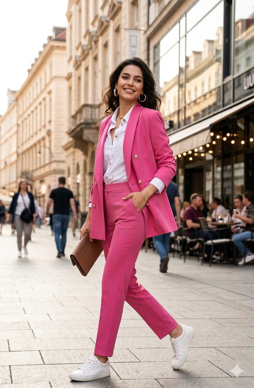 Dar Paça Pantolon PEMBE