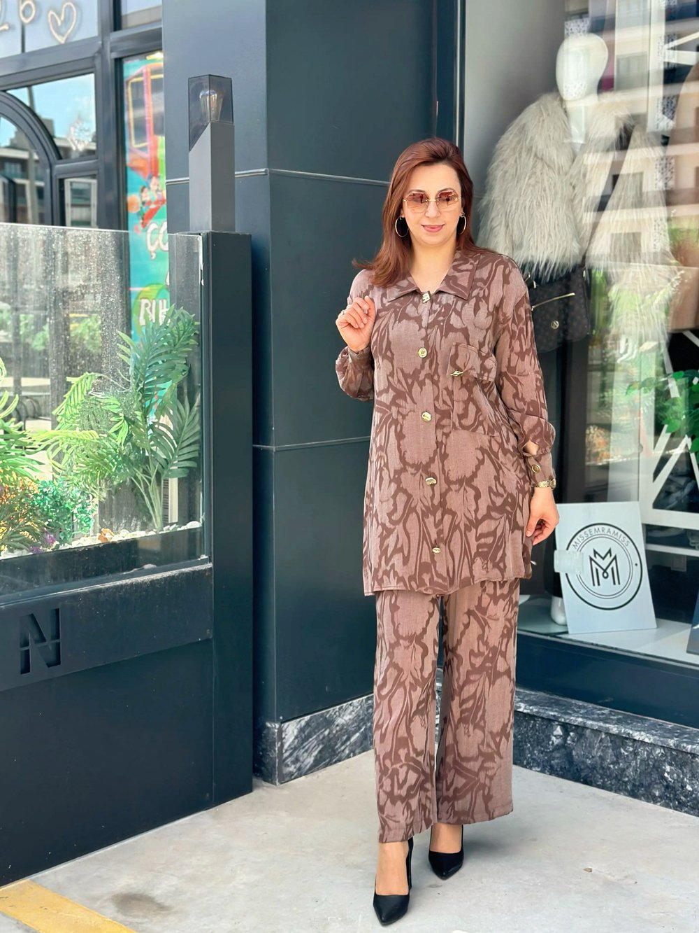 SİMAY TAKIM KAHVE (DESENLİ)