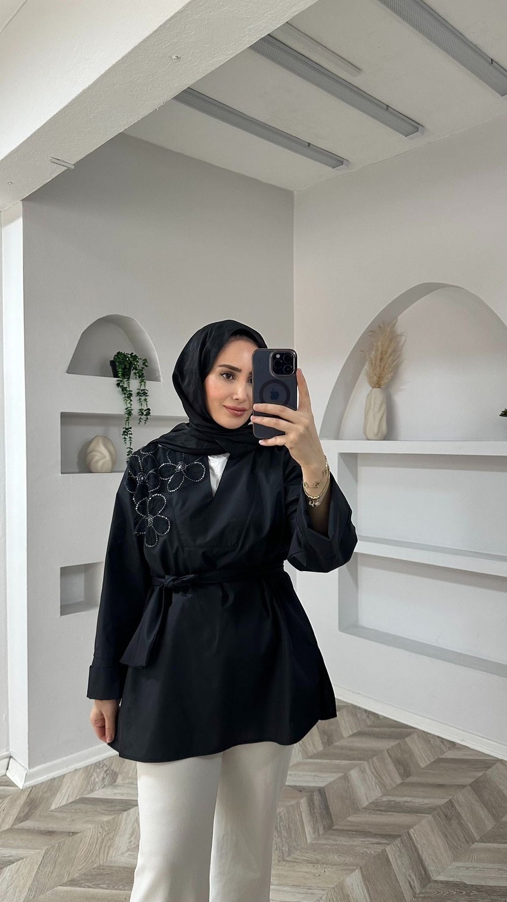 FLORA TUNİK SİYAH