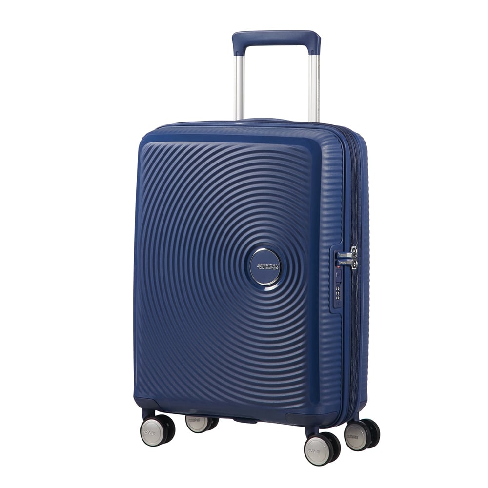  American Tourister Lacivert Soundbox Körüklü 55/20 Kabin Boy Sert Valiz