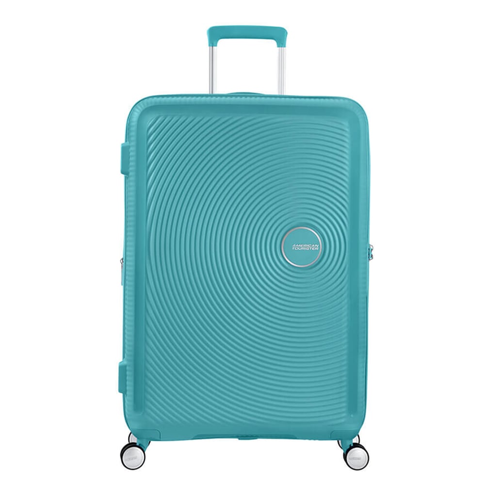  American Tourister Turkuaz Soundbox Körüklü 77/28 Büyük Boy Sert Valiz