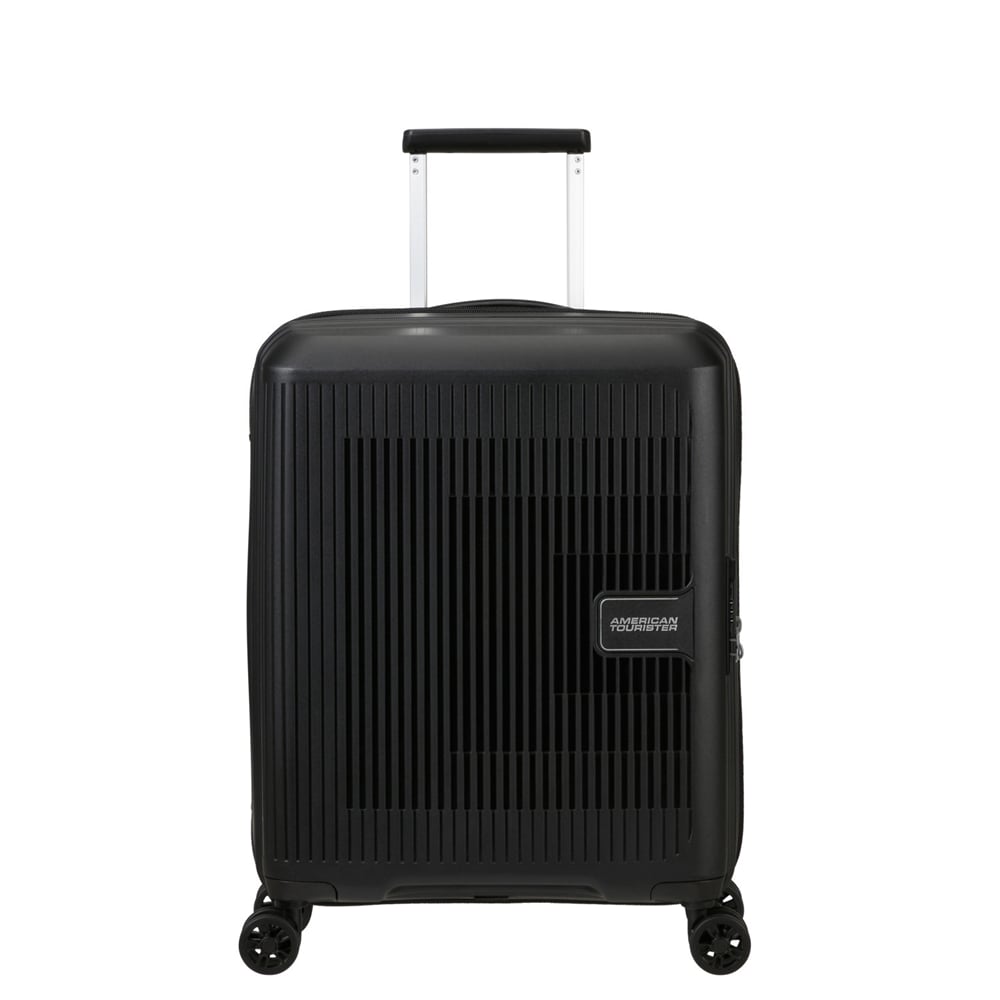 American Tourister Siyah Aerostep-Spinner Körüklü 55/20 Kabin Boy Valiz