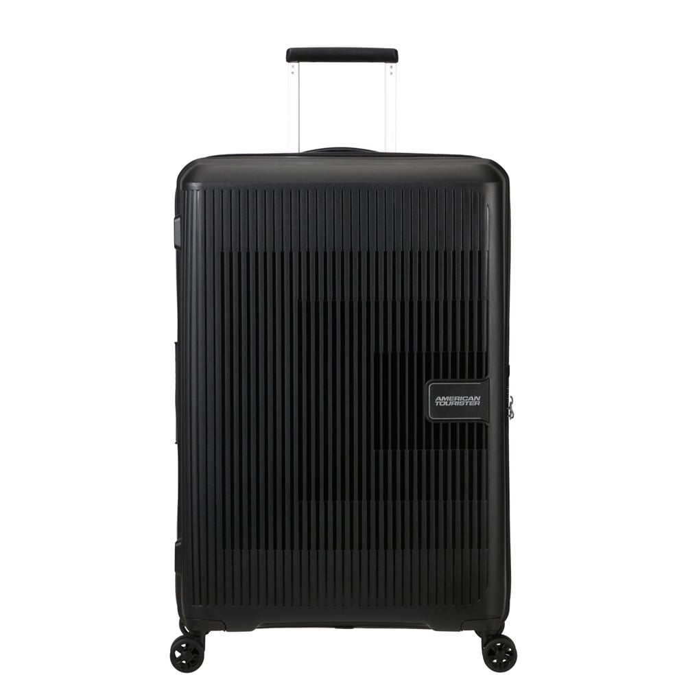 American Tourister Siyah Aerostep - Spinner Körüklü 4 Tekerlekli Büyük Boy Valiz 77 cm