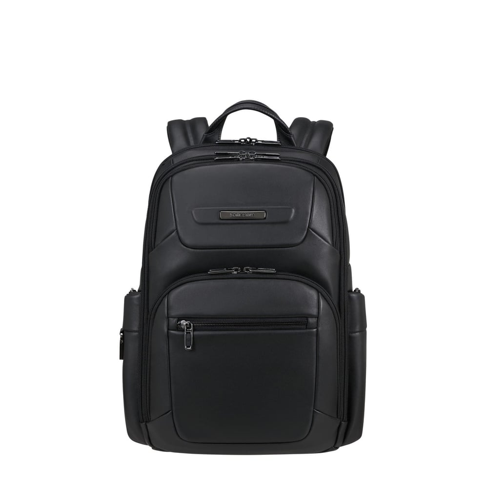 Samsonite Siyah Pro-DLX 6 Leather Deri Laptop Sırt Çantası 15.6''