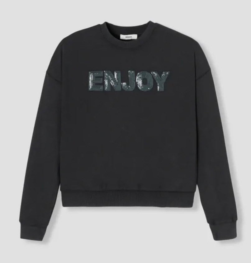 P.R.M.D ENJOY YAZILI PAYET NAKIŞLI SWEATSHİRT