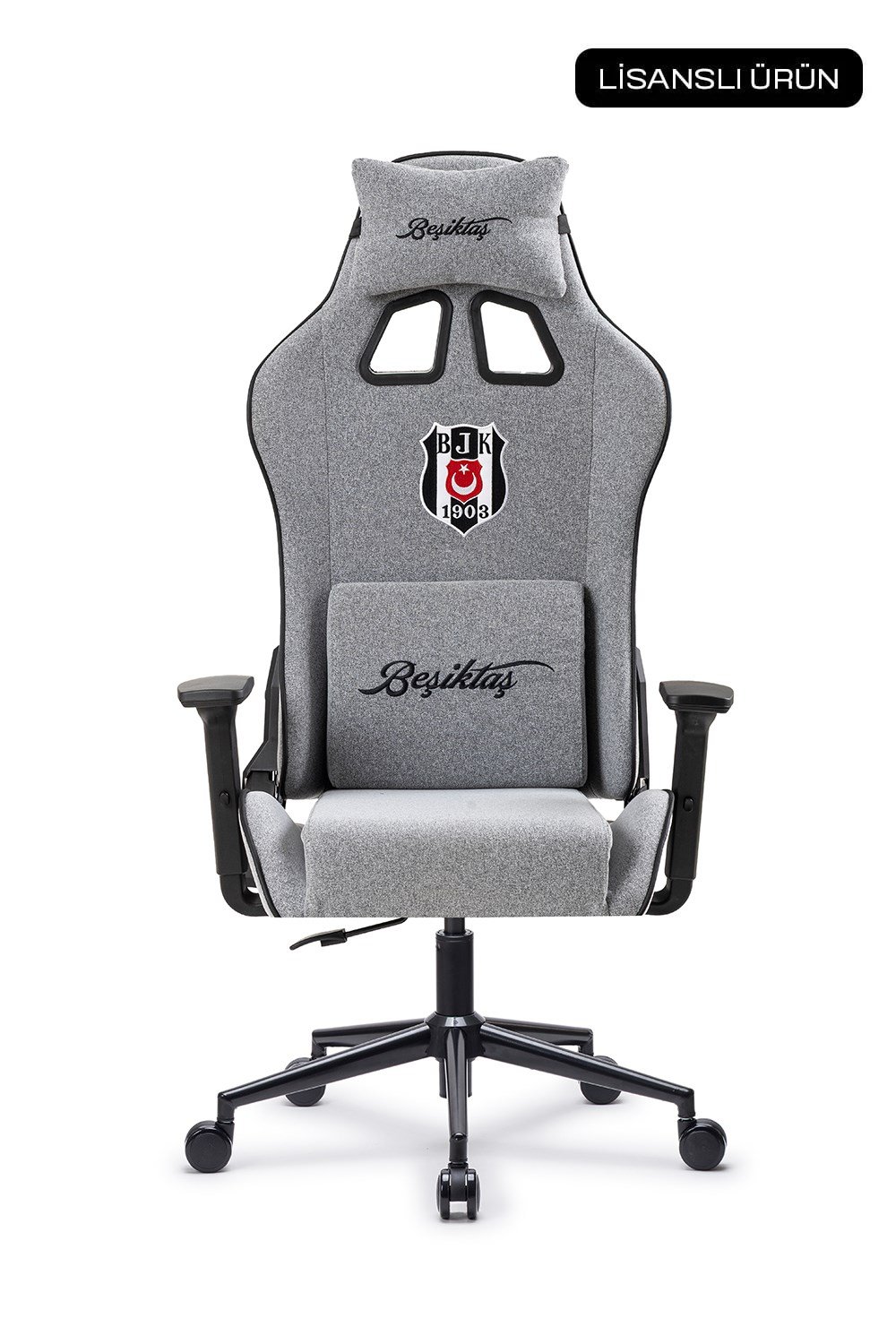 Fanchair x Beşiktaş Goal Gri Kumaş Lisanslı Oyuncu Koltuğu