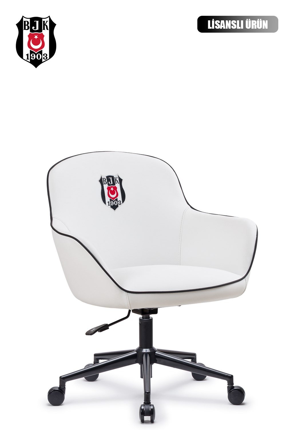 Fanchair x Beşiktaş Icon Beyaz Çalışma Koltuğu