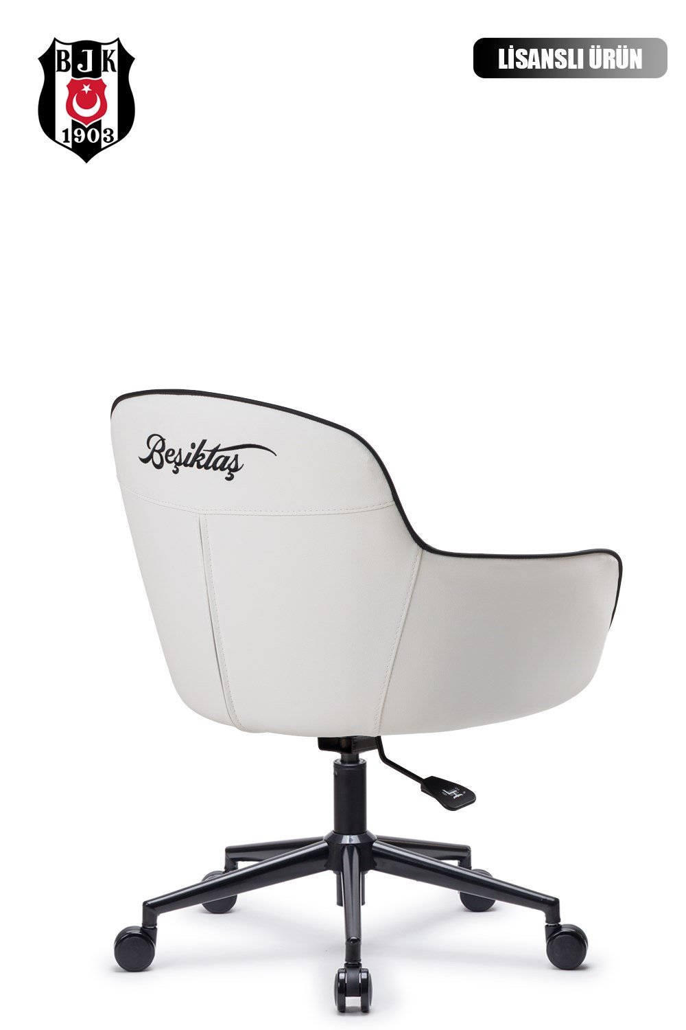 Fanchair x Beşiktaş Icon Beyaz Çalışma Koltuğu