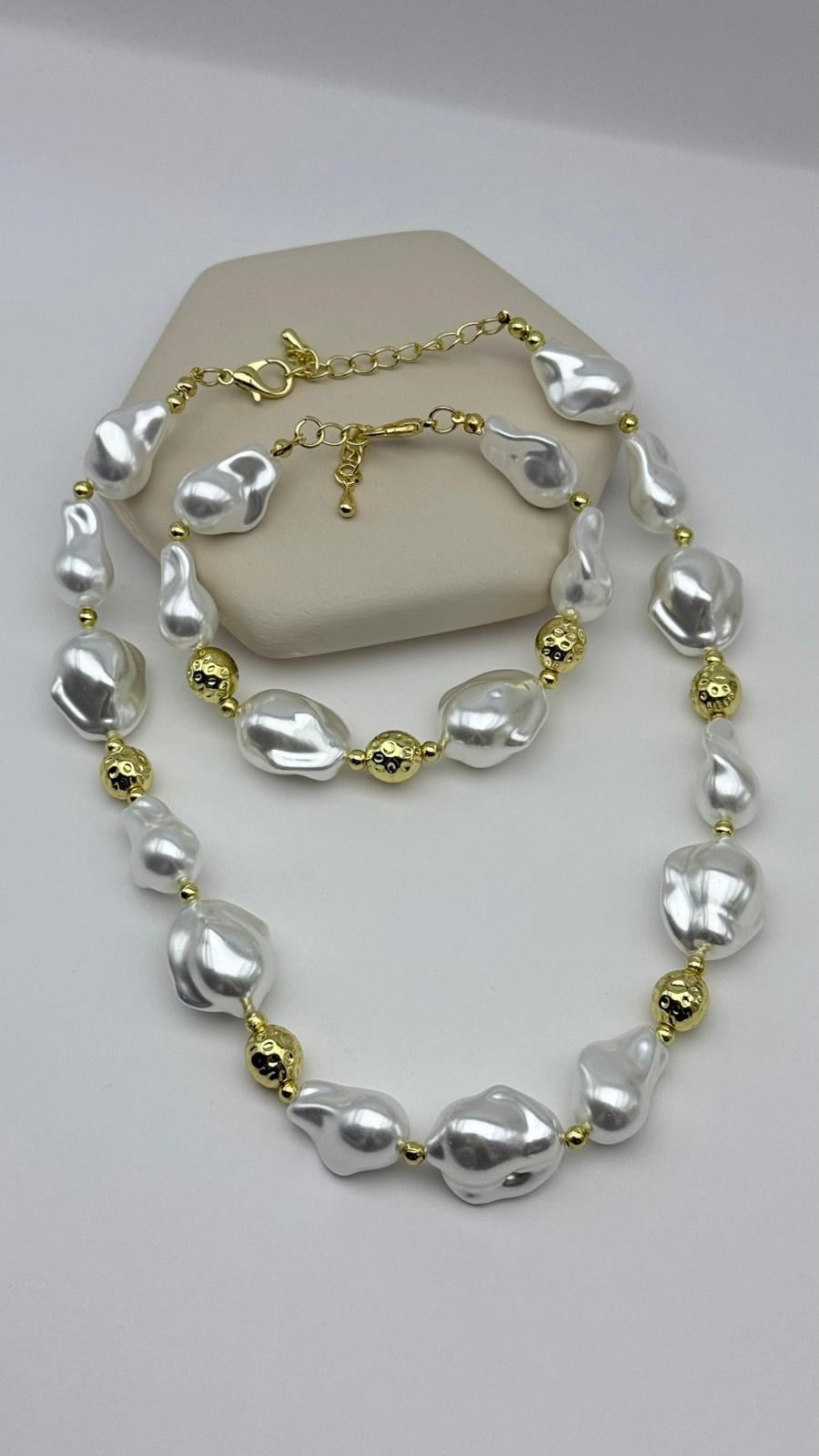 İncili Kolye Bileklik Set