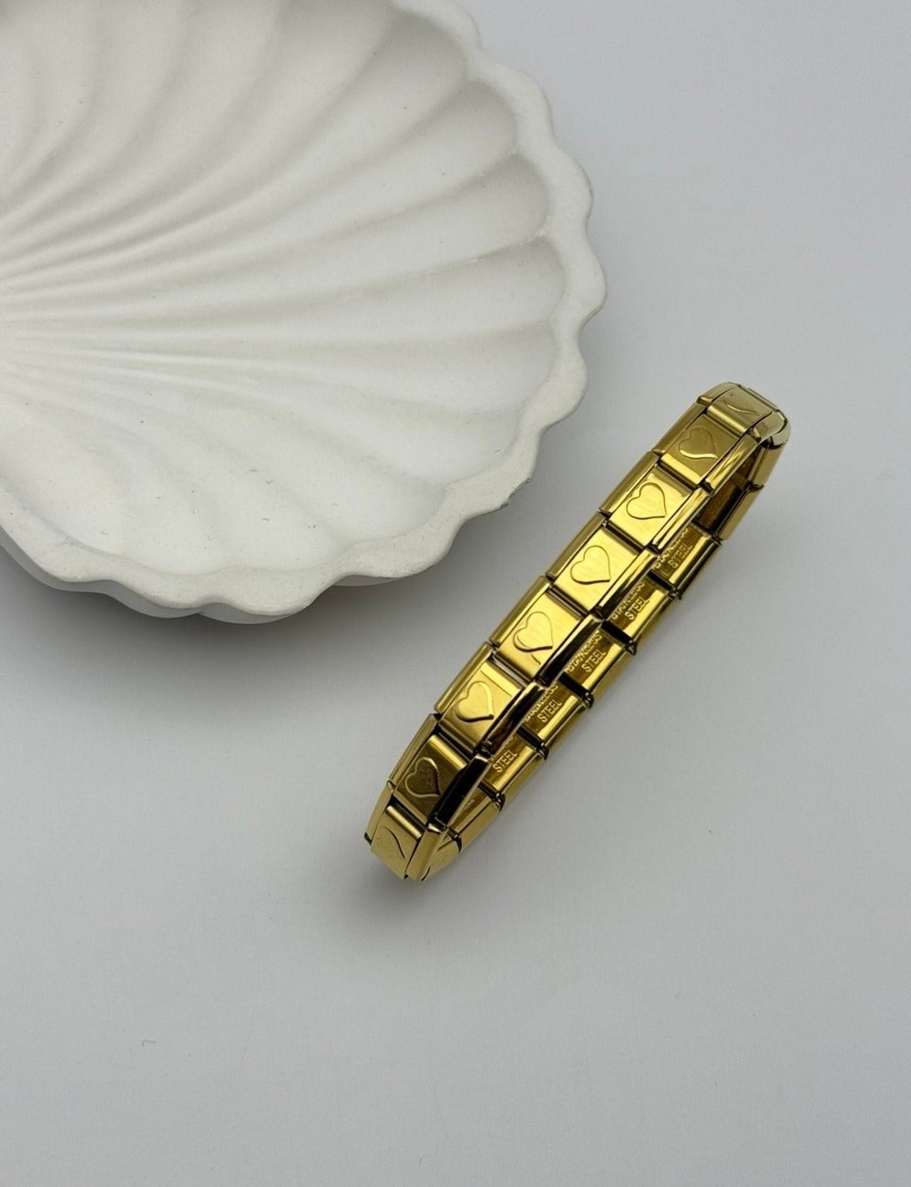 İtalyan Bileklik Gold Kalpli