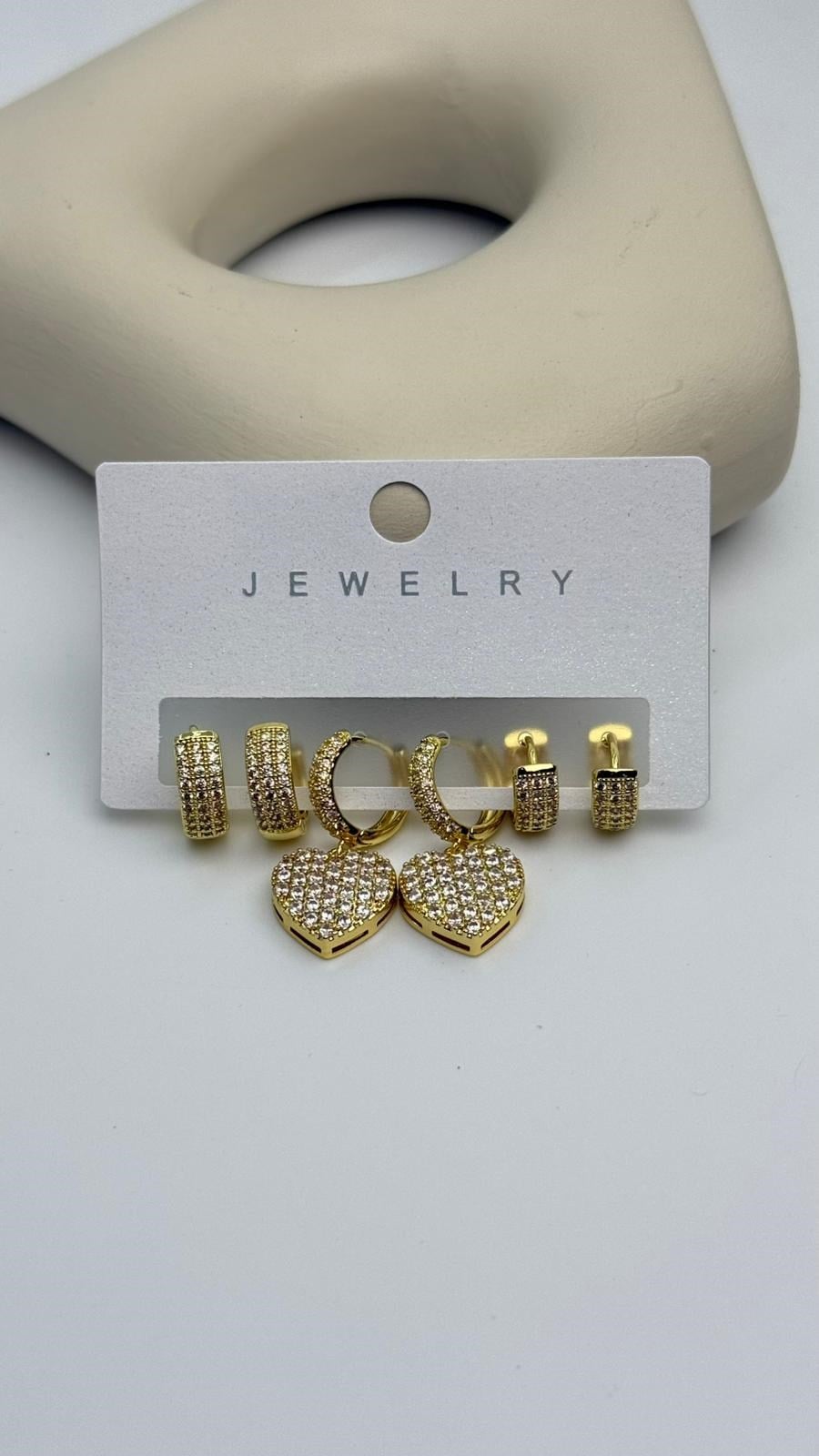 Vip6 6 Lı Taşlı Set Küpe