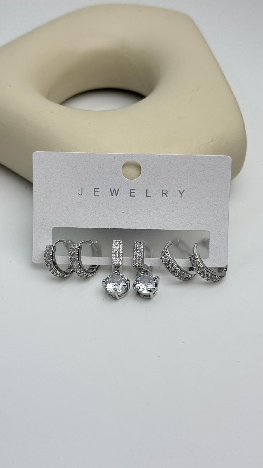 Vip6 6 Lı Taşlı Set Küpe