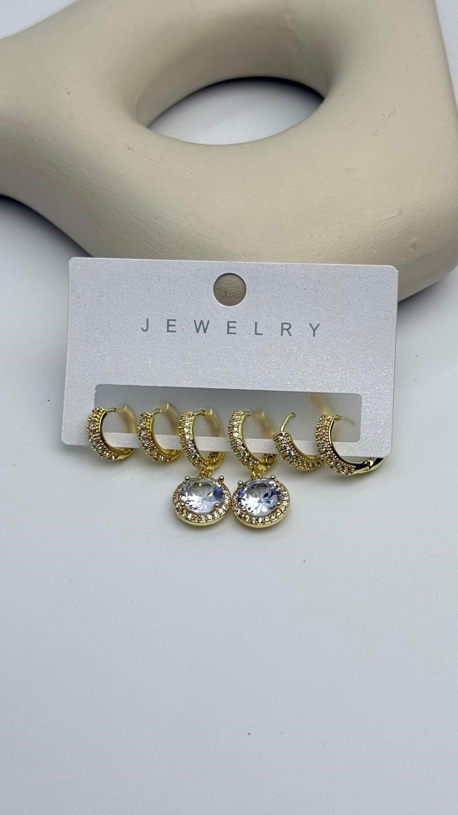 Vip6 6 Lı Taşlı Set Küpe