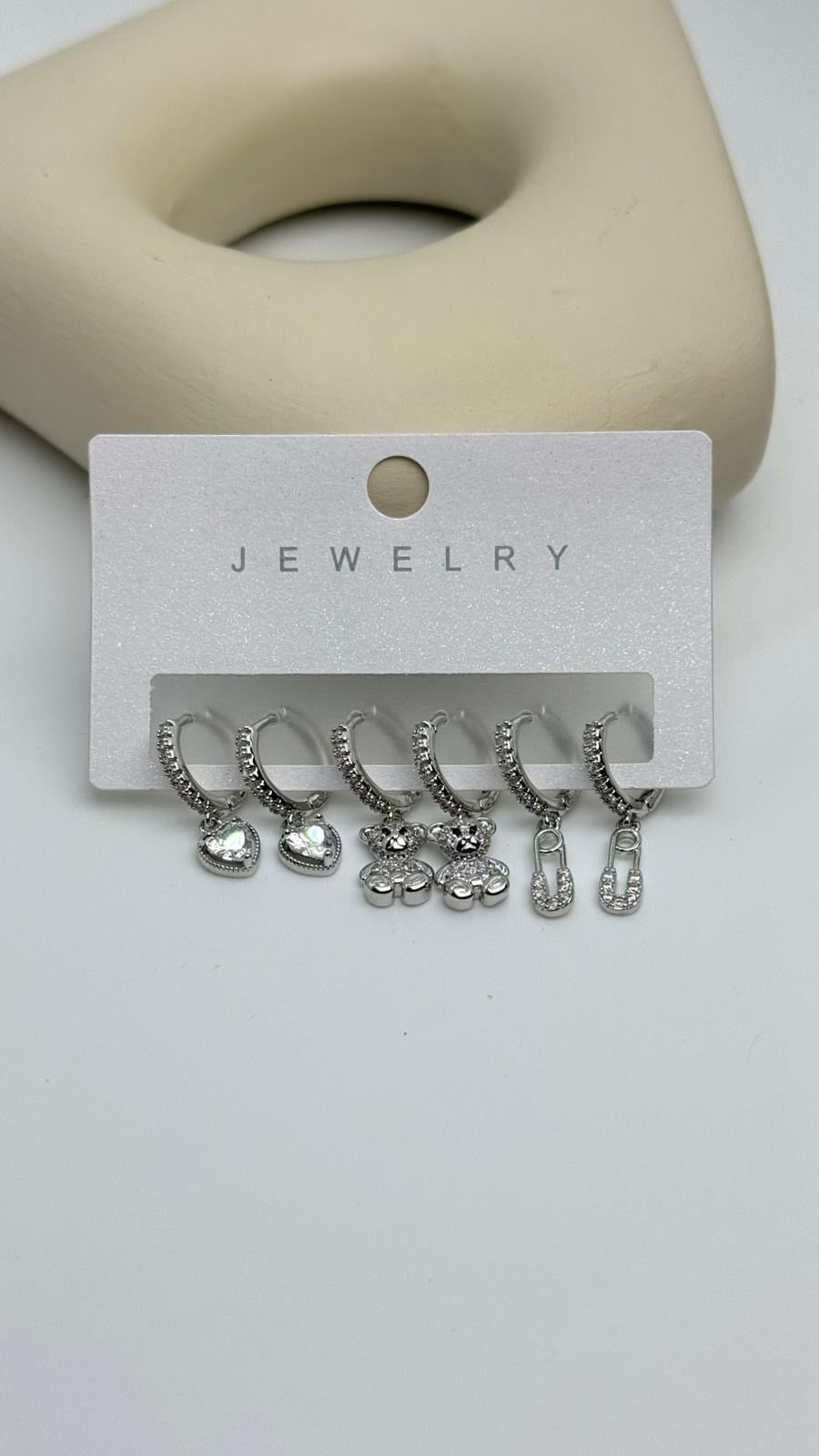 Vip6 6 Lı Taşlı Set Küpe