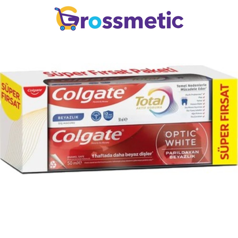 Colgate Dış Macunu Optıc Whıte 50Ml+Total 50Ml 