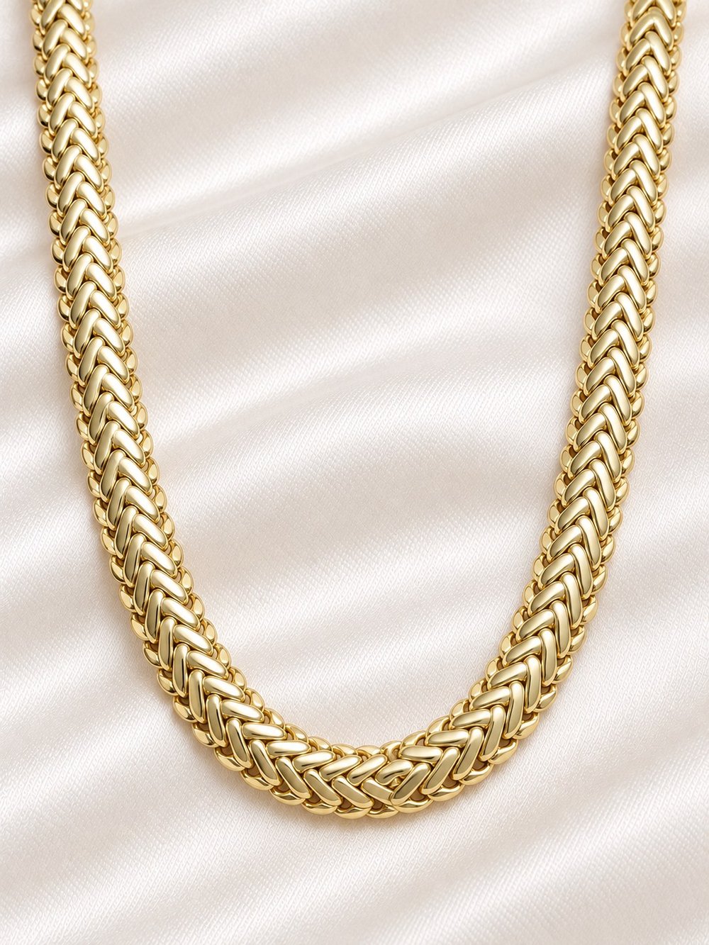 TURKUAZ 14K XUPING KALIN BALIKSIRTI ZİNCİR KOLYE 60 CM