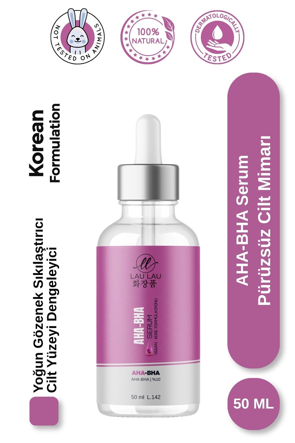 AHA-BHA Serum Cilt Yenileyici & Yoğun Gözenek Sıkılaştırıcı - 50 Ml