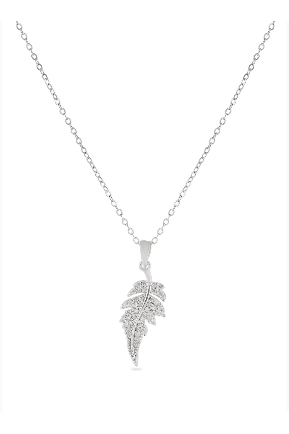 Çelik Yaprak Silver Kolye